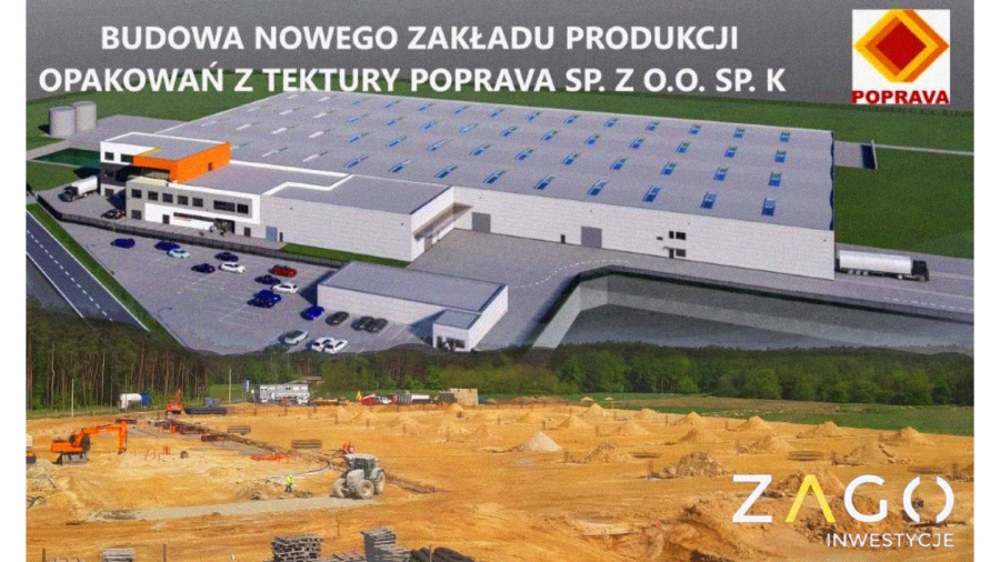 SP. Z O. O. SP. K hat mit dem Bau eines neuen Werkes zur Herstellung von Kartonverpackungen in Rojów begonnen.